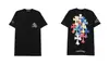 Estilo Nuevo Exportación Transfronteriza Forma de Cruz Estampado Colorido Manga Corta Unisex Holgado Camiseta de Moda