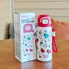 Taza Térmica de Acero Inoxidable para Doble Bebida con Dibujos, Vacío, Taza Infantil con Popote, Stitch Taza para Doble Bebida, Mickey Taza de Agua para Estudiante