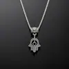 Amazon tk estilo explosivo transfronterizo joyería tendencia de moda aleación collar colgante de ojo azul hueco animal cadena de clavícula