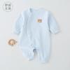 Macacão de algodão Shvelvet para bebê, pijama de algodão de manga comprida para primavera e outono, roupas de escalada para recém-nascidos meninos e meninas