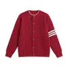 Cardigan de tricô listrado para casais, para homens e mulheres, outono e inverno, estilo preguiçoso, jaqueta casual solta com botões, versátil e moderna