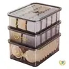 Caja de Almacenamiento para Ropa Interior y Calcetines del Hogar, Gran Capacidad, Caja de Almacenamiento de Plástico Engrosado para Armario, Caja Organizadora a Prueba de Polvo y Sin Olores
