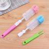Tienda de Dos Yuanes Cepillo para Tazas de Plástico con Mango Extendido Esponja Doméstica para Cabezal Cepillo para Tazas de Plástico Color Aleatorio Limpieza