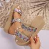 Sandalias de verano nuevas para mujer, para uso exterior, chanclas, tacón alto, cuña de playa, zapatillas de mujer, talla grande