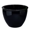 Fabricante de Jarrón Grande de Cerámica Negra Jingdezhen Tanque Grande de Peces Koi Esmaltado en Color Maceta de Loto Adorno Grande para Tanque de Agua de Jardín