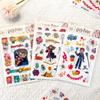 Pegatinas Planas de Washi Temáticas de Harry Potter para Diarios, No Necesitan Cortarse, Lindos Diseños de Dibujos Animados con Harry, Hermione y Malfoy