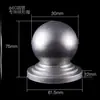 Cabeça de bola de ferro forjado Tampa de tubo Tampa de tubo Guarda-corpo de aço zincado Tampa de tubo quadrado Tampa de cobertura Acessórios de bola redonda Cabeça de coluna decorativa Corrimão de ferro forjado