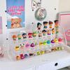 Lindo Estante de Exhibición para Cajas Sorpresa Almacenamiento a Prueba de Polvo Mini Figuras Adornos Vitrina Hogar Transparente Vertical