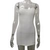 2026 Nuevo Vestido de Punto Transfronterizo Sexy para Chicas Calientes Sin Mangas Bodycon Sin Tirantes Corto Espalda Descubierta Color Sólido Vestido para Mujeres de Moda