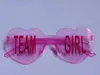 Gafas de sol sin montura en forma de corazón de color gelatina, Gafas de una sola pieza en forma de corazón, Colores deslumbrantes, Estilo transfronterizo