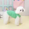 Ropa para Perro Pequeño Bichón Teddy Schnauzer Chaleco Primavera Verano Ropa para Gato 24 Etiqueta de Tela Chaleco Rayado