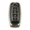 Ventas Directas de Fábrica Adecuado para Nissan Teana de 4 Botones, Nuevo Sylphy, Almariya y Protección para Estuche de Llave de Coche con Borde Dorado