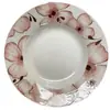 Linyi Cerámica Romántico Francés Rosa Flor de Durazno con Borde Plato Hondo 6/7/ 8pulgadas Plato Plato Uso Doméstico Comercio Exterior Mayorista