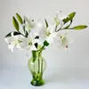 2 Lirios de Película Artificiales para Decoración en la Sala de Estar, Mesa de Café, Aparador, Decoración de Bodas y Arreglo Floral