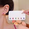 Pendientes Pequeños de Tuerca de Flor con Atmósfera Degradada Super Hada para Mujer Moda Temperamento Versátil Sentido de Alta Gama Pendientes de Primavera Verano Joyería para la Oreja
