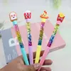 Série Criativa de Fast Food Batata Frita Pizza Pipoca Caneta Gel Areia Movediça Colorida Caneta de Assinatura de Celebridade da Internet Caneta Única Caneta de Água Estilo Ins