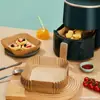 Papel para Freidora de Aire Papel Especial Papel Absorbente de Grasa Papel Almohadilla Papel Cuadrado Plato de Papel para Hornear Alimentos Papel para Barbacoa Papel de Aceite de Silicona
