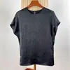 Camiseta Acetato Cetim Manga Curta Estilo Chinês para Mulheres, Novo Modelo Verão 2026, Design Plissado Único, Caimento Solto Chique, Top Valorizador e Estiloso