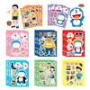 8 Desenhos Animados Doraemon Nobita Shizuka Quebra-Cabeça de Troca de Rosto Jogo DIY Interativo Pai-Filho Adesivos Decorativos à Prova d'Água