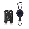 Fabricante Hebilla de Tirón Fácil de Alta Resistencia Anillo para Llaves de Metal Cable de Acero Retráctil Anti-Pérdida Hebilla de Tirón Fácil Mosquetón Colgante para Mochila