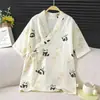 Pijama de Algodón Puro de Gasa de Doble Capa para Niños, Toalla de Baño Fina de Verano Bata, Ropa de Casa de Dibujos Animados para Bebé, Ropa de Dormir, Ropa para Aire Acondicionado