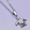 Colar feminino personalizado de aço inoxidável com pressão de óleo em estoque, pingente de corrente de clavícula, estilo nicho, joia