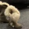Zapatos de mujer Utopia 2025 invierno nuevo estilo ruso de caña alta con hebilla forro grueso de felpa de moda versátiles cálidos botas de nieve