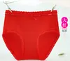 Ropa interior de hilo 95% algodón para mujer de cintura media, tejido de algodón puro sin costuras, talla grande, niña, encaje, shorts de triángulo