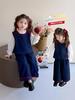 Conjunto de Roupas de Outono para Meninas 2025 Novo Estilo Colete Jeans para Menininha Conjunto de Três Peças Primavera e Outono Roupas para Bebê Menina Crianças