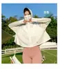2025 Novo Tecido de Seda de Gelo Gola Alta Proteção Solar Roupas Verão Femininas Tops Respiráveis Slim Top Fino Anti-UV Roupas de Proteção Solar