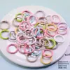 Anillos abiertos especiales de esmalte de colores para bisutería, cadenas colgantes de campana de estrella para manualidades, cierres de resorte, llaves de bisutería hechas a mano