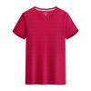 Camiseta de running Crystal Silk de secado rápido con logotipo estampado fijo. Vestido de equipo de maratón. Camiseta de manga corta con estampado fijo y secado rápido.