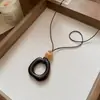 Collar Colgante Anillo Vintage Nuevo 2026 para Mujer, Cadena Larga de Suéter de Lujo de Alta Gama, Accesorio para el Cuello