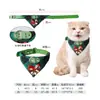 Bandana Navideña a Cuadros Impresa para Mascotas de Amazon, Toalla Babero para Perros y Gatos, Accesorios para Mascotas