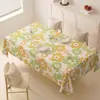 2026 Novo Estilo Toalha de Mesa Floral Fresca Impermeável à Prova de Óleo Isolante Térmico Resistente ao Desgaste Lavável Toalha de Mesa Floral de Luxo Leve para Mesa Longa