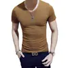Camiseta de Manga Corta para Hombre de Verano Camiseta Básica Exportación Talla Grande Ropa para Hombre 2025 Amazon Color Sólido Cuello Redondo Top Casual