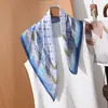 Pañuelo Cuadrado de Imitación Seda Estilo Playa Estampado de Limones y Frutas Chal Versátil Pañuelo para el Cuello Pañuelo de Seda Pañuelo para el Sol para Mujer