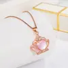 Venta Caliente Moda Hibisco de Madagascar Colgante de Cristal Chapado en Platino Corona de Temperamento Real Colgante de Diamante en Forma de Corazón