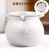 Contenedor de Grasa de Cerdo Olla de Aceite de Cocina Tarro Cerámico para el Hogar con Tapa Resistente a Altas Temperaturas Tarro Grande para Aceite de Chile y Condimentos
