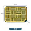Cesta de Drenaje de Doble Capa para el Hogar Estante de Almacenamiento Rectangular de Plástico Bandeja de Té para Cocina Bandeja de Té Cesta de Frutas para el Hogar Bandeja de Té
