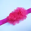 Faixa de Cabelo Estilo Coreano para Bebê Flor de Chiffon Acessórios de Cabelo Infantis Princesa Elástica Faixa de Cabeça para Bebê Menina Cor Sólida Acessório de Cabeça Venda por Atacado