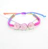 Venta caliente transfronteriza europea y americana directa de fábrica Amazon pulsera de cuerda colorida flor de encaje estrellada tejida a mano flor real
