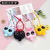 Juguete de Apretar Creativo Llamativo de Gato para Aliviar el Estrés Llavero de Dibujos Animados Colgante para Mochila Pequeño Regalo