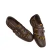Sapatos de treino alemães com estampa de leopardo, sapatos single retrô para mulheres, nova coleção outono 2026, design com tira em U, confortáveis e fáceis de calçar, sapatos Mary Jane casuais
