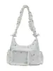Bolsa ita estilo japonês Y2K para mulheres, bolsa de ombro transparente com retalhos de grande capacidade, bolsa transversal doce para meninas e alunas do ensino fundamental