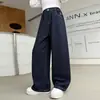 Calça Jeans Wide Leg Feminina 2026 Outono Novo Estilo Calça Reta para Crianças Maiores, Calça Longa de Caimento Solto para Meninas, Tendência
