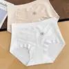 Ropa interior para mujer de algodón puro, hipoalergénica, sin costuras y con ribete de encaje, antibacteriana 10A, con refuerzo extendido de algodón puro, transpirable, elástica y de diseño de cintura media