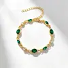 Collar de diamantes de colores nuevo de primavera y verano para mujer, cadena para el cuello de diseño de nicho de alta calidad, todo a juego, exquisita cadena de clavícula de dopamina