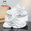 Zapatillas Deportivas de Verano Nuevas para Niñas Bobodou, Huecas, Transpirables, Zapatos tipo Dad para Niñas, Zapatos Blancos Pequeños Ligeros para Niños