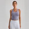 Novo Estilo Colete Esportivo de Yoga Sem Bojo, Fitness Corrida Verão Feminino Sexy Costas Abertas Justo Top